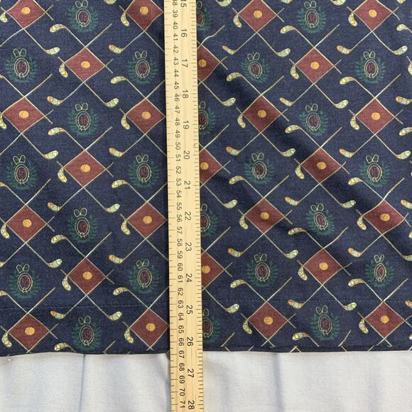 Vintage 90s Bugle Boy Company Polo Shirt Mens Med All Over Print Golf Dad - Picture 7 of 7